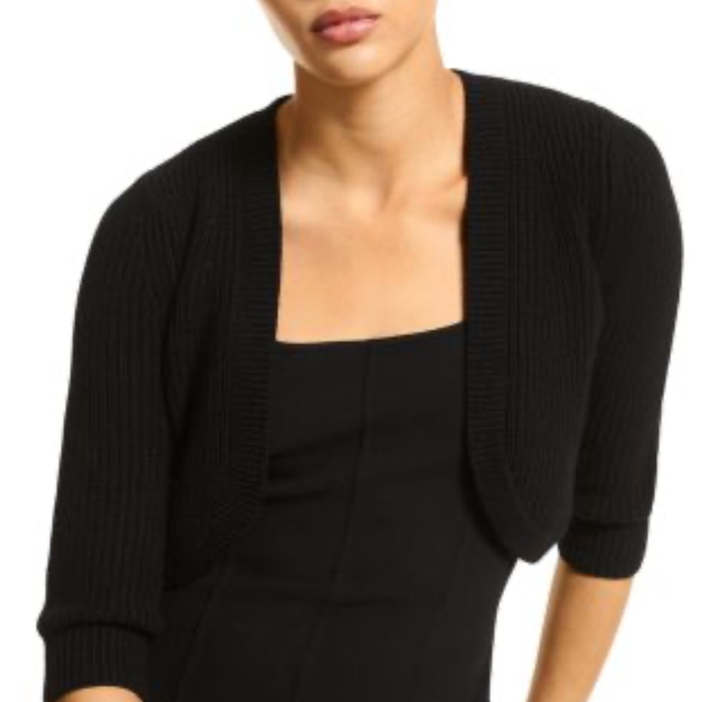 $500 Neiman Marcus 100% Cashmere Luxurious Open Front Shrug - Picture 4 of 9